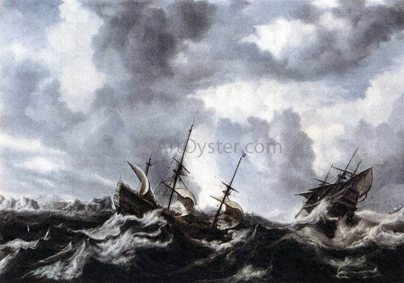  The Elder Bonaventura Peeters Storm on the Sea - Canvas Art Print
