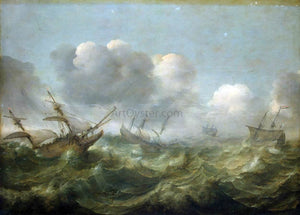  Abraham Willaerts A Stormy Sea - Canvas Art Print