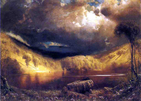 James Fairman Stormy Skies Above Echo Lake, White Mountains - Canvas Art Print