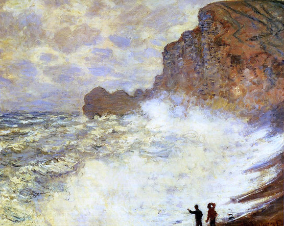  Claude Oscar Monet Stormy Weather at Etretat - Canvas Art Print
