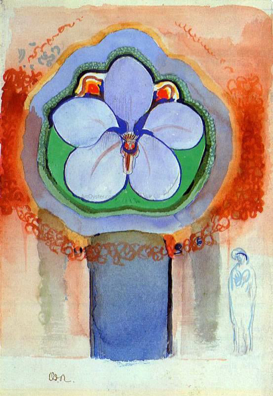  Odilon Redon Strange Orchid - Canvas Art Print