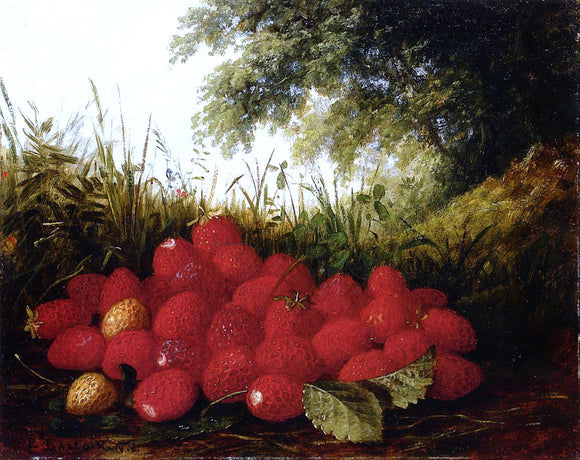 Paul Lacroix Strawberries in a Landscape - Canvas Art Print