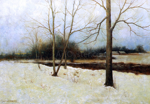  Arthur Hoeber Stream in Winter - Canvas Art Print
