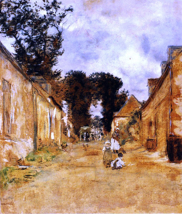  Jean-Francois Raffaelli Street in a Rural Village - Canvas Art Print