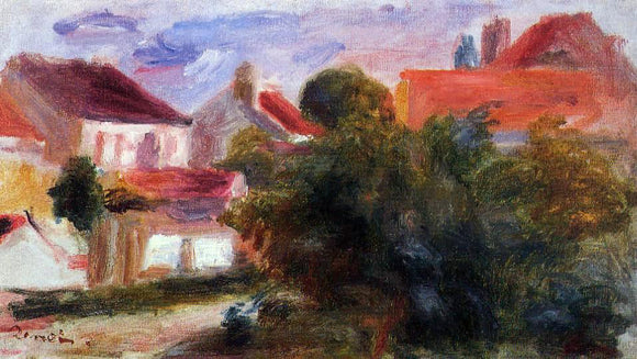  Pierre Auguste Renoir Street in Essoyes - Canvas Art Print