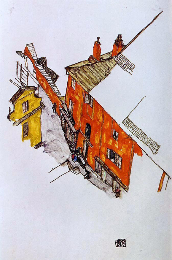  Egon Schiele Street in Krumau - Canvas Art Print