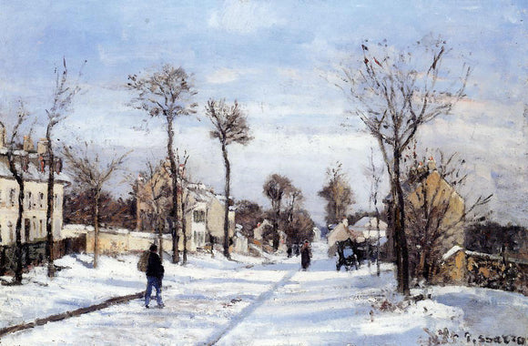  Camille Pissarro Street in the Snow, Louveciennes - Canvas Art Print