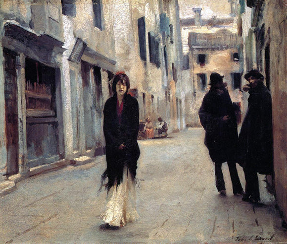  John Singer Sargent Street in Venice - Canvas Art Print