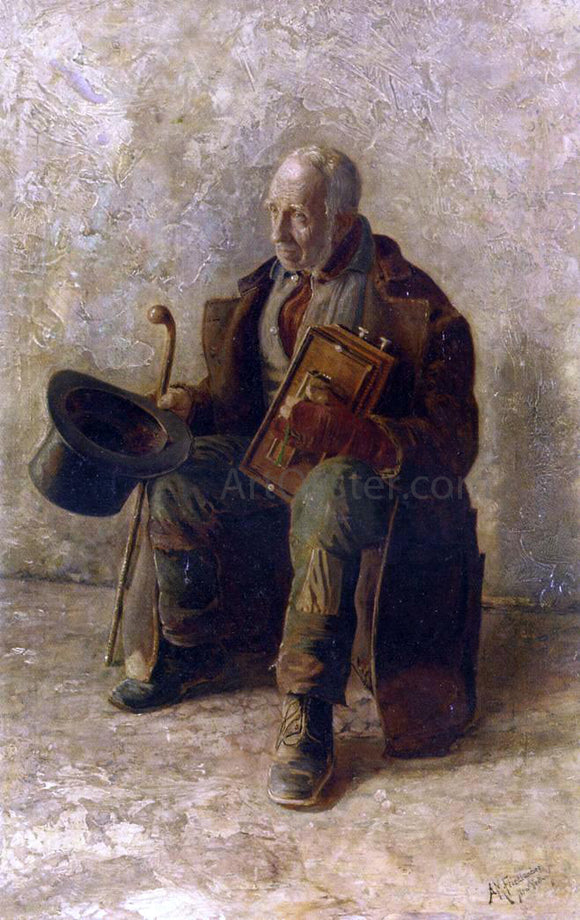 Augustus Maurice Friedlander Street Musician - Canvas Art Print