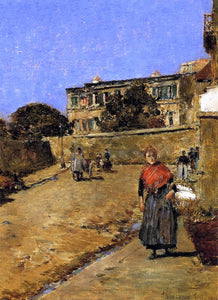  Frederick Childe Hassam A Street Scene, Montmartre - Canvas Art Print