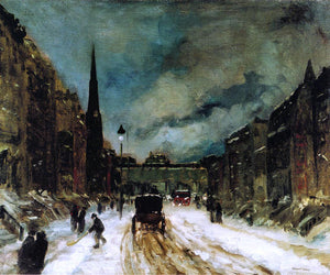  Robert Henri Street Scene with Snow - Canvas Art Print