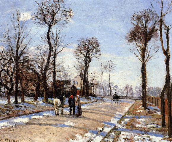  Camille Pissarro Street: Winter Sunlight and Snow - Canvas Art Print