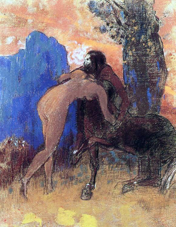  Odilon Redon Struggle between Woman and Centaur - Canvas Art Print