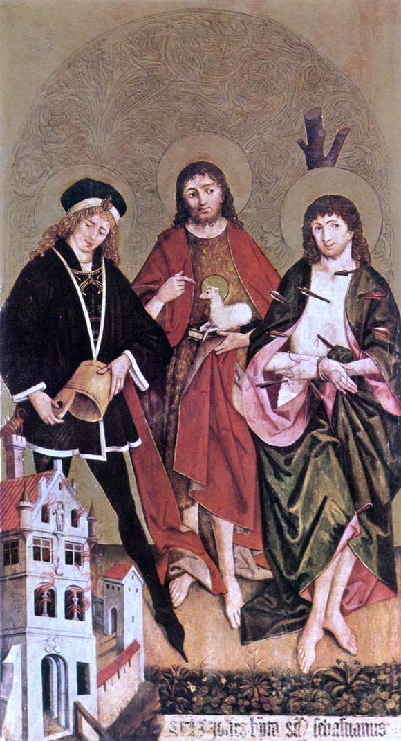  II Hans Strigel Sts Florian, John the Baptist and Sebastian - Canvas Art Print