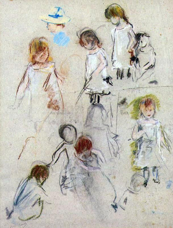  Berthe Morisot Studies of a Little Girl - Canvas Art Print