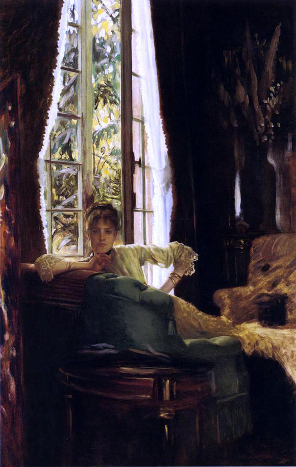  James Tissot Study for (also known as Woman in an Interior) - Canvas Art Print
