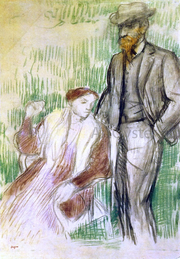  Edgar Degas Study for a Portrait - Canvas Art Print