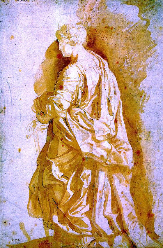  Peter Paul Rubens Study for a Standing Female Saint - Canvas Art Print