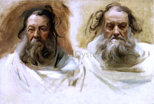  John Singer Sargent Study for Two Heads for Boston Mural "The Prophets" - Canvas Art Print