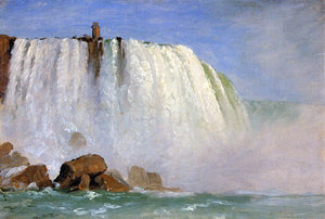  Frederic Edwin Church Study for "Under Niagara" - Canvas Art Print