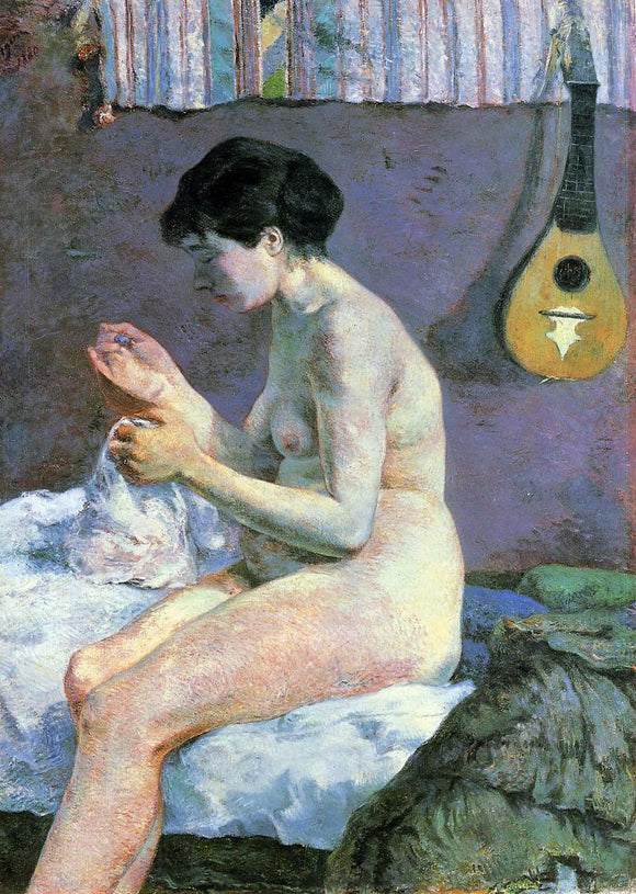  Paul Gauguin Study of a Nude, Suzanne Sewing - Canvas Art Print