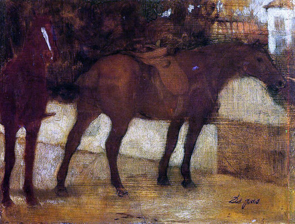  Edgar Degas Study of Horses - Canvas Art Print