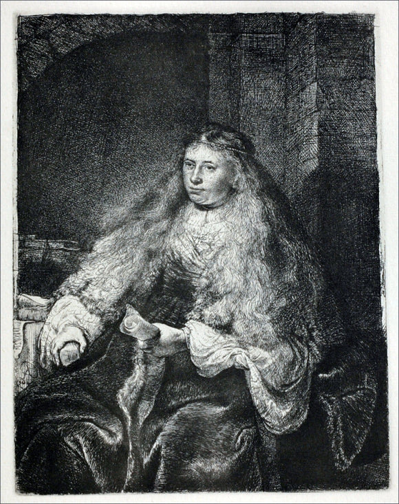  Rembrandt Van Rijn Study of Saskia; called the 'Great Jewish Bride' - Canvas Art Print