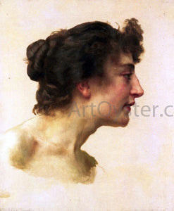  William Adolphe Bouguereau Study of the Head of Elize Brugiere - Canvas Art Print