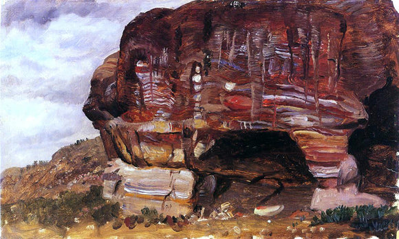  Frederic Edwin Church Study of Zoomorphic Rock, Petra - Canvas Art Print