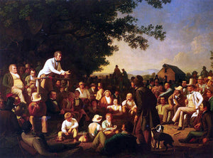  George Caleb Bingham Stump Speaking - Canvas Art Print