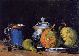  Paul Cezanne Sugar Bowl, Pears and Blue Cup - Canvas Art Print