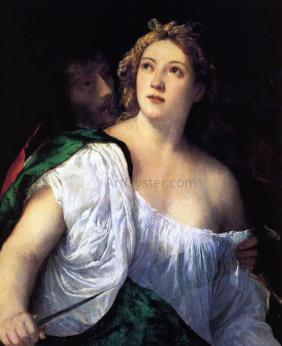  Titian Suicide of Lucretia - Canvas Art Print
