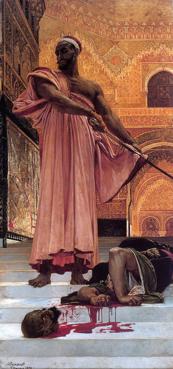  Henri Georges Regnault Summary Judgment under the Moorish Kings of Granada - Canvas Art Print