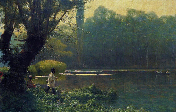  Jean-Leon Gerome Summer Afternoon on a Lake - Canvas Art Print