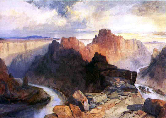  Thomas Moran Summer, Amphitheatre, Colorado River, Utah Territory - Canvas Art Print