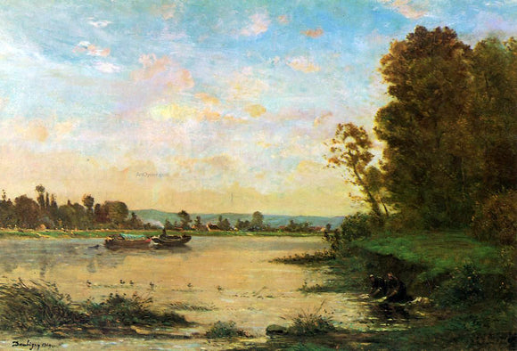  Charles Francois Daubigny Summer Morning on the Oise - Canvas Art Print