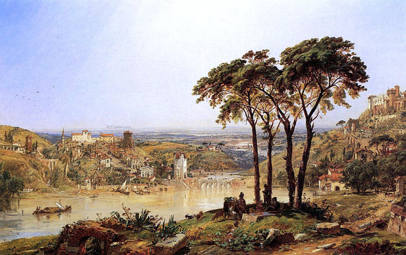  Jasper Francis Cropsey Summer, Noonday on the Arno - Canvas Art Print