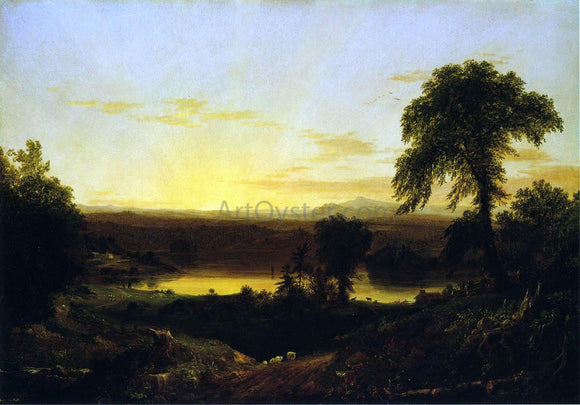  Thomas Cole Summer Twilight: A Recollection of a Scene in New England - Canvas Art Print