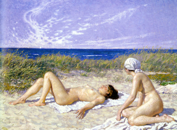  Paul-Gustave Fischer Sunbathing in the Dunes - Canvas Art Print