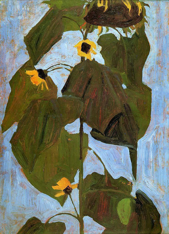  Egon Schiele Sunflower I - Canvas Art Print