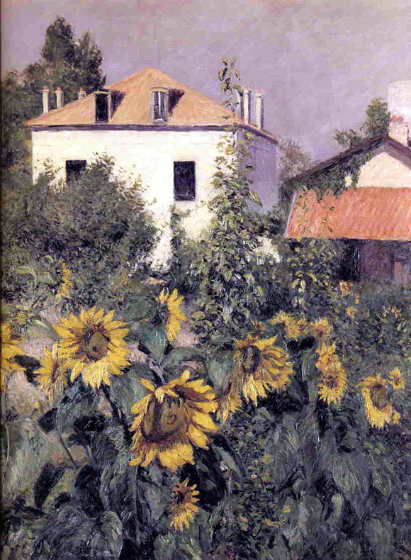  Gustave Caillebotte Sunflowers, Garden at Petit Gennevilliers - Canvas Art Print