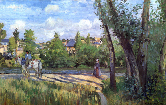  Camille Pissarro Sunlight on the Road - Pontoise - Canvas Art Print