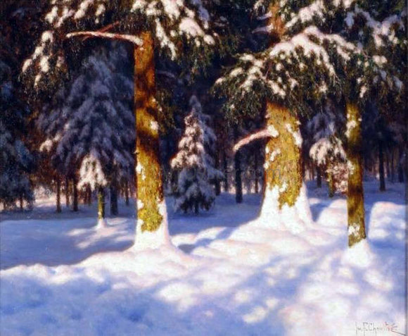  Ivan Fedorovich Choultse Sunlit Forest Interior - Canvas Art Print