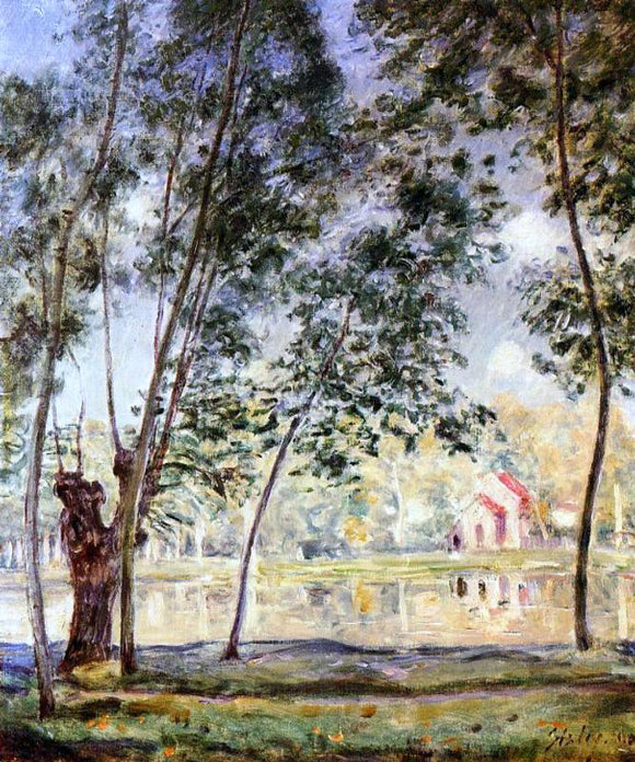  Alfred Sisley Sunny Afternoon - Willows by the Loing - Canvas Art Print
