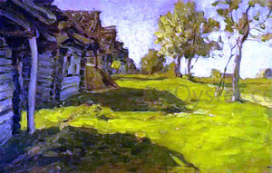  Isaac Ilich Levitan Sunny Day, A Village - Canvas Art Print