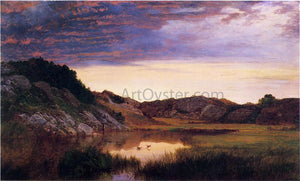  John Frederick Kensett Sunrise among the Rocks of Paradise, Newport - Canvas Art Print