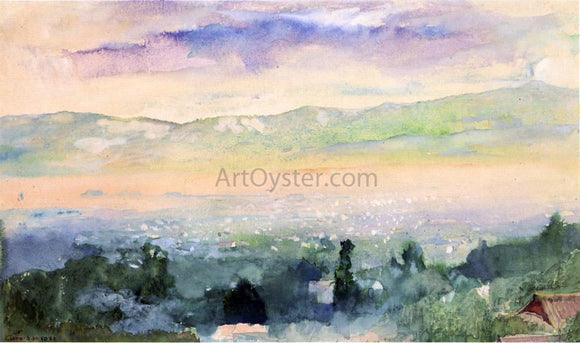  John La Farge Sunrise in Fog over Kyoto - Canvas Art Print