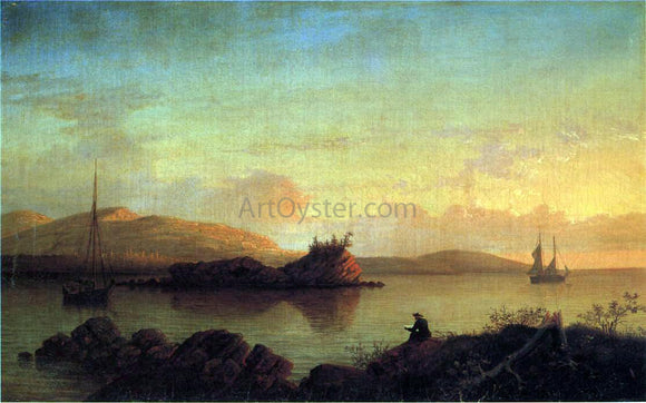  Fitz Hugh Lane A Sunrise on the Maine Coast, Mount Desert Island - Canvas Art Print