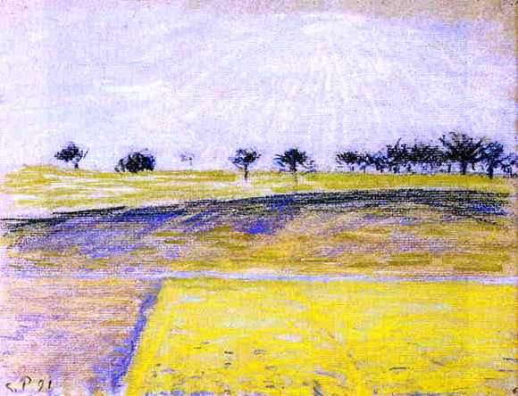  Camille Pissarro Sunrise over the Fields, Eragny - Canvas Art Print