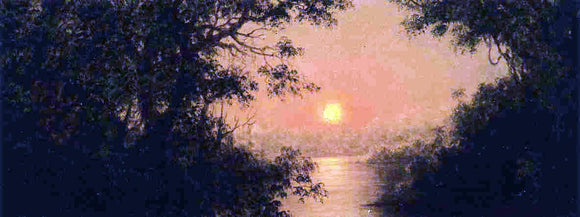  Martin Johnson Heade Sunset (also known as Jungle Scene) - Canvas Art Print